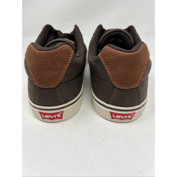 NWT LEVI’S Men’s Sneakers Shoes 10.5 Brown Tan Turner Tumbled Wax Comfort Insole - Picture 4 of 15